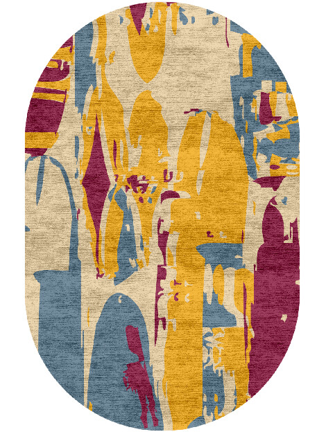 Glitch Abstract Capsule Hand Knotted Bamboo Silk Custom Rug by Rug Artisan