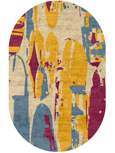 Glitch Abstract Capsule Hand Tufted Bamboo Silk Custom Rug by Rug Artisan
