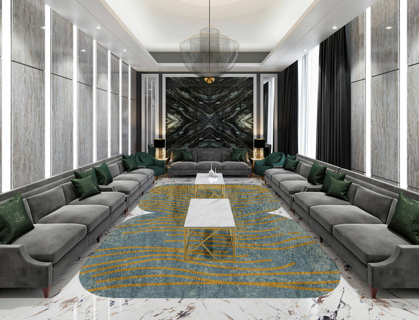 Glitz  Eight Hand Knotted Bamboo Silk Custom Rug by Rug Artisan