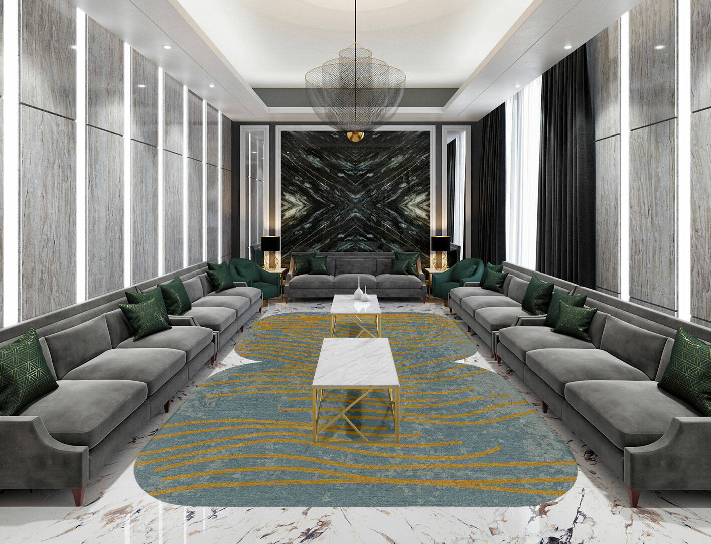 Glitz  Eight Hand Knotted Tibetan Wool Custom Rug by Rug Artisan