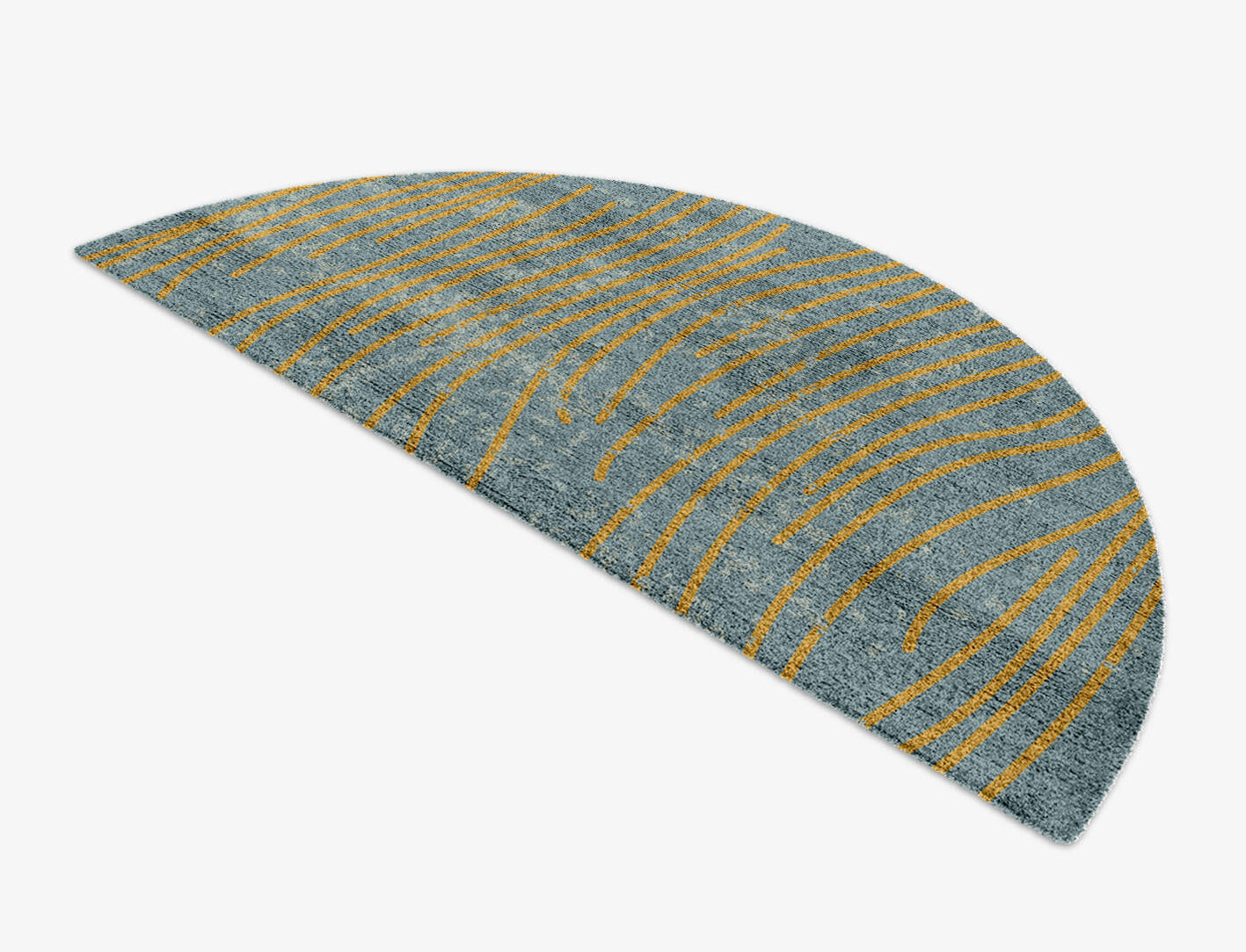 Glitz  Halfmoon Hand Knotted Bamboo Silk Custom Rug by Rug Artisan