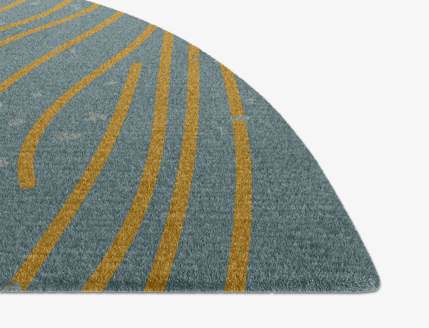 Glitz  Halfmoon Hand Knotted Tibetan Wool Custom Rug by Rug Artisan