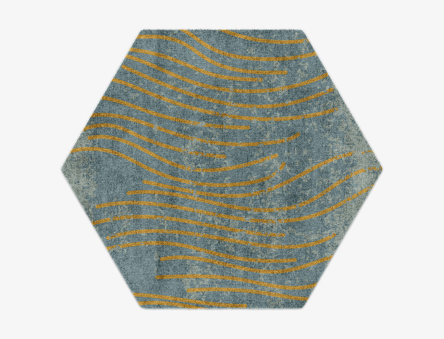 Glitz  Hexagon Hand Knotted Bamboo Silk Custom Rug by Rug Artisan