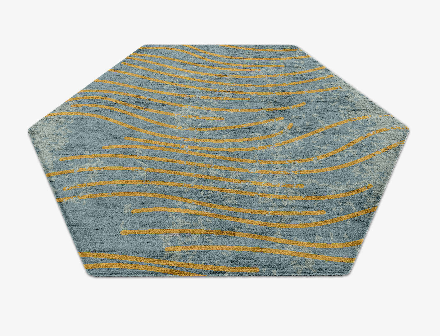 Glitz  Hexagon Hand Knotted Bamboo Silk Custom Rug by Rug Artisan