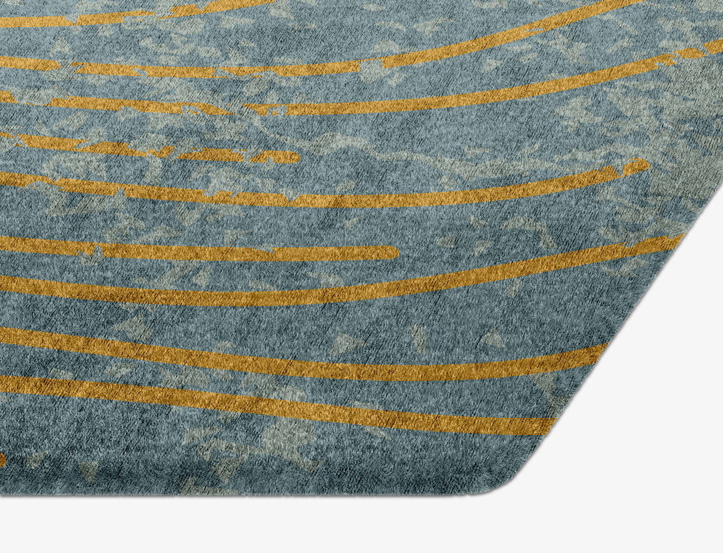 Glitz  Hexagon Hand Knotted Bamboo Silk Custom Rug by Rug Artisan