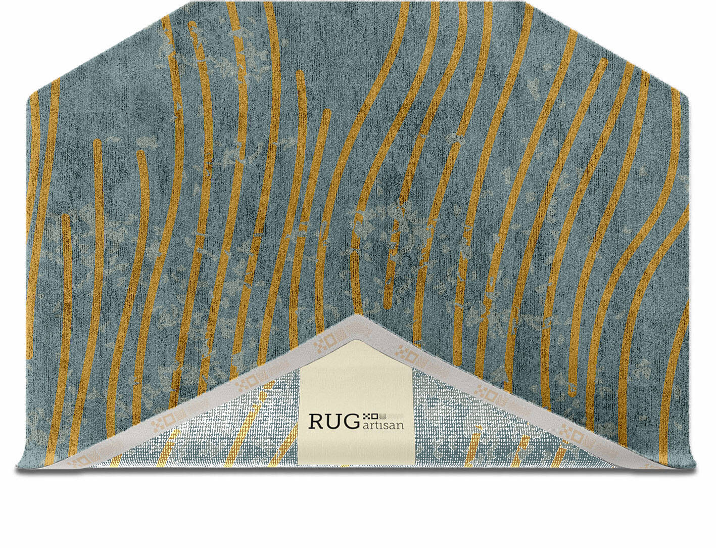 Glitz  Hexagon Hand Knotted Bamboo Silk Custom Rug by Rug Artisan