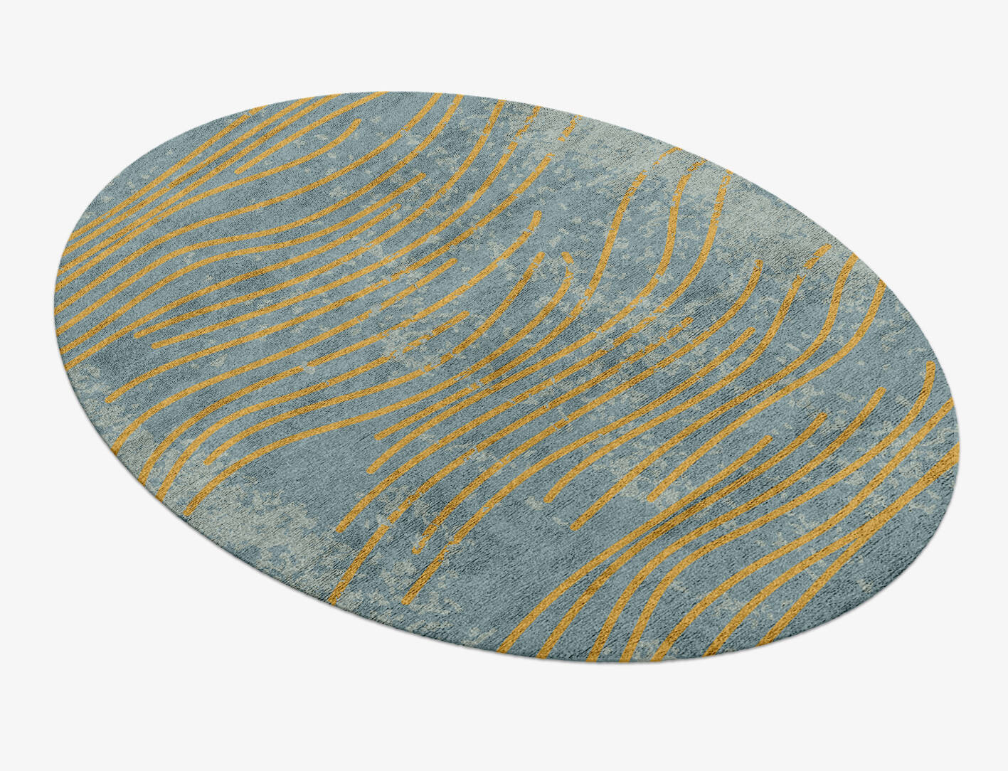 Glitz  Oval Hand Knotted Bamboo Silk Custom Rug by Rug Artisan