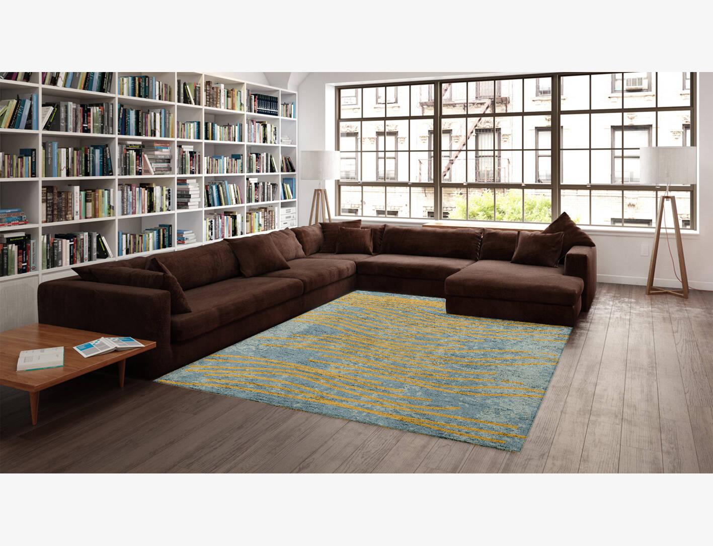 Glitz  Rectangle Hand Knotted Bamboo Silk Custom Rug by Rug Artisan