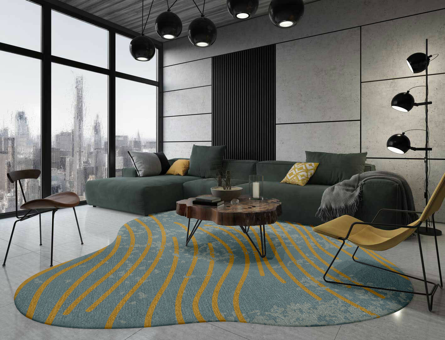 Glitz  Splash Hand Knotted Tibetan Wool Custom Rug by Rug Artisan