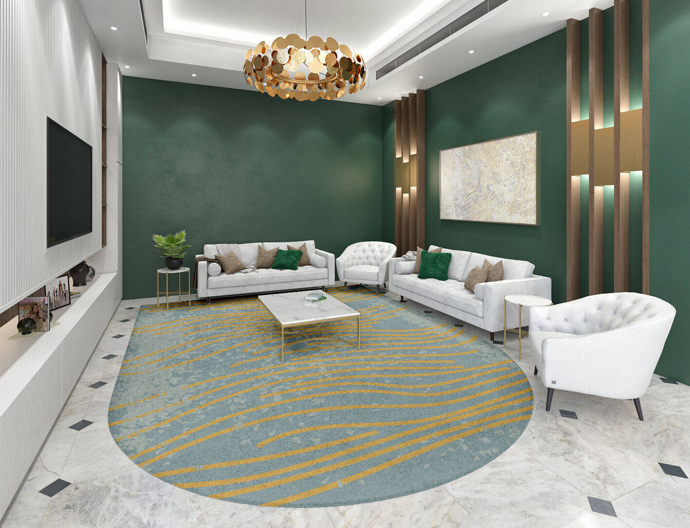 Glitz  Arch Hand Tufted Pure Wool Custom Rug by Rug Artisan