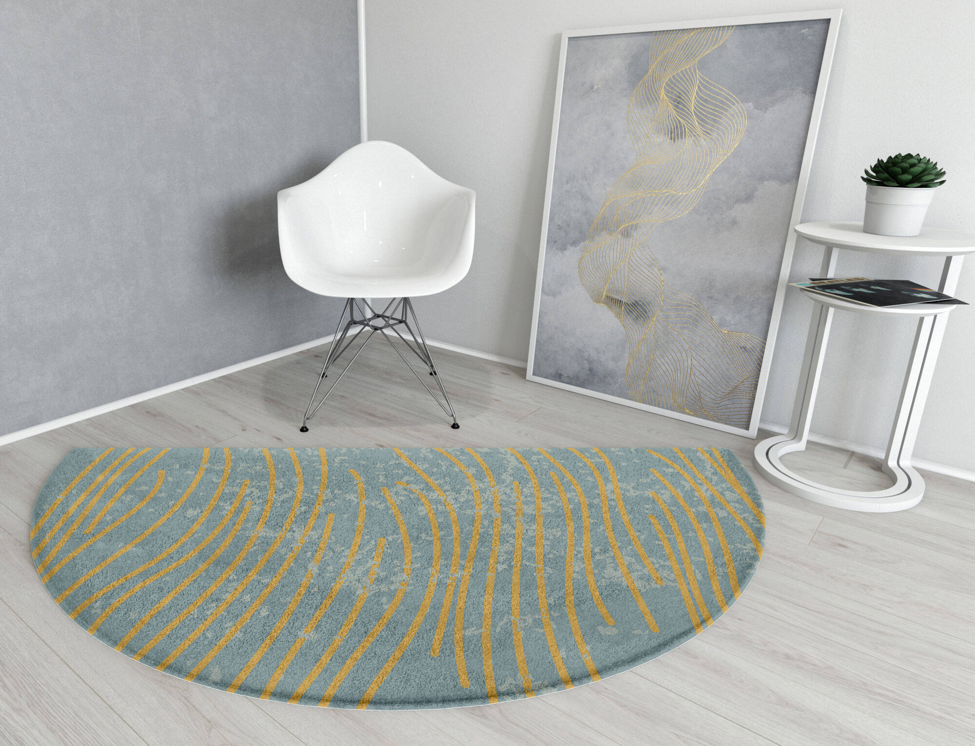 Glitz  Halfmoon Hand Tufted Pure Wool Custom Rug by Rug Artisan