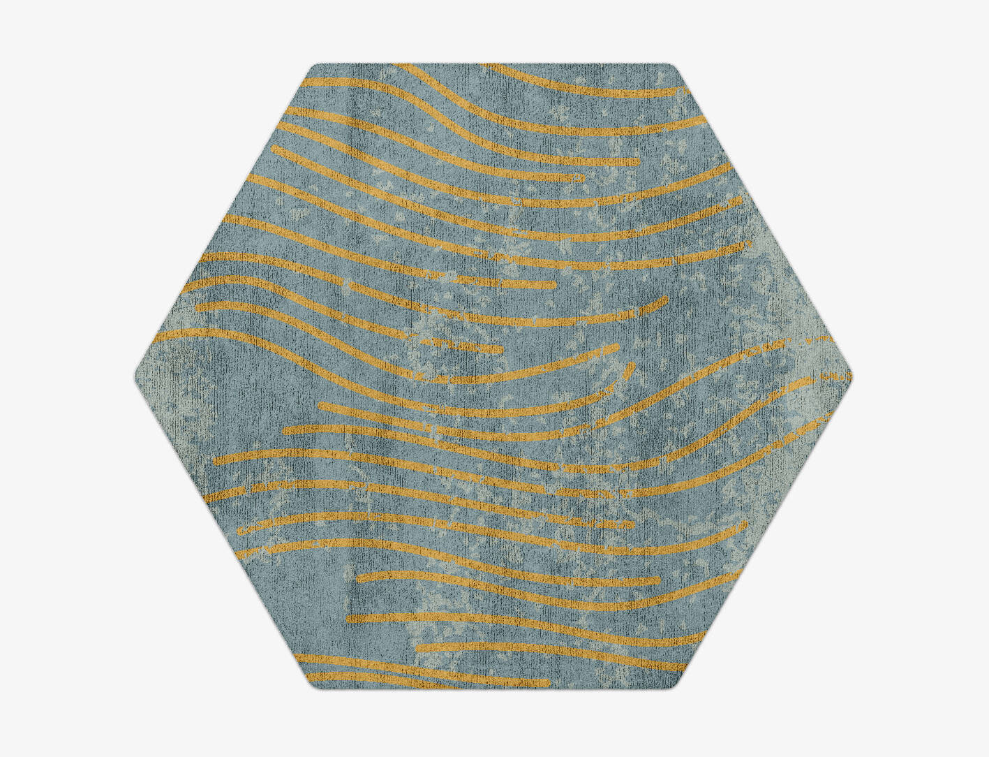 Glitz  Hexagon Hand Tufted Bamboo Silk Custom Rug by Rug Artisan