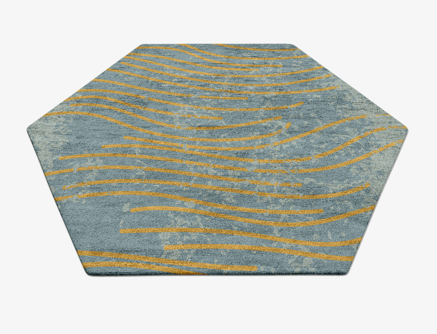 Glitz  Hexagon Hand Tufted Bamboo Silk Custom Rug by Rug Artisan