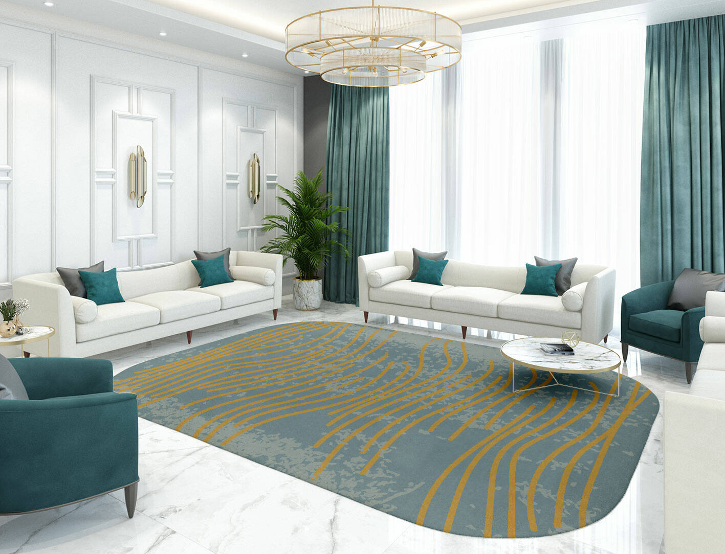 Glitz  Oblong Hand Tufted Pure Wool Custom Rug by Rug Artisan