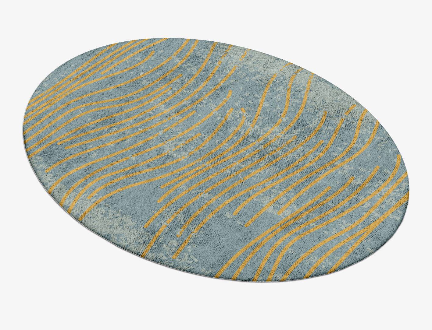 Glitz  Oval Hand Tufted Bamboo Silk Custom Rug by Rug Artisan