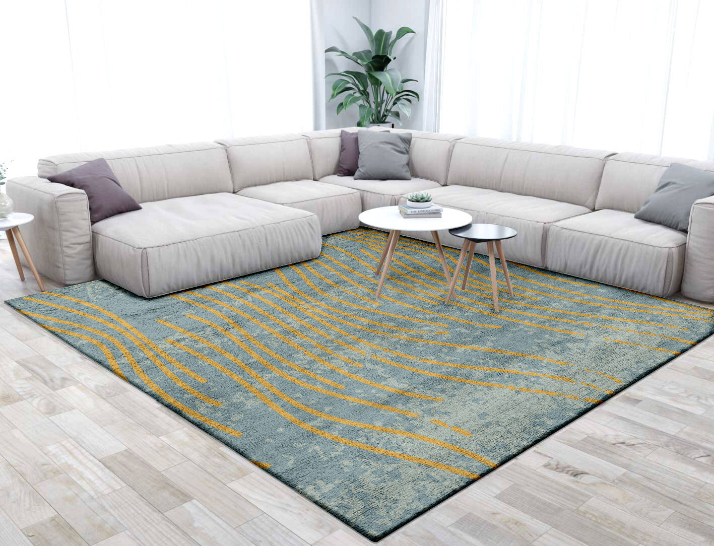 Glitz  Square Hand Tufted Bamboo Silk Custom Rug by Rug Artisan