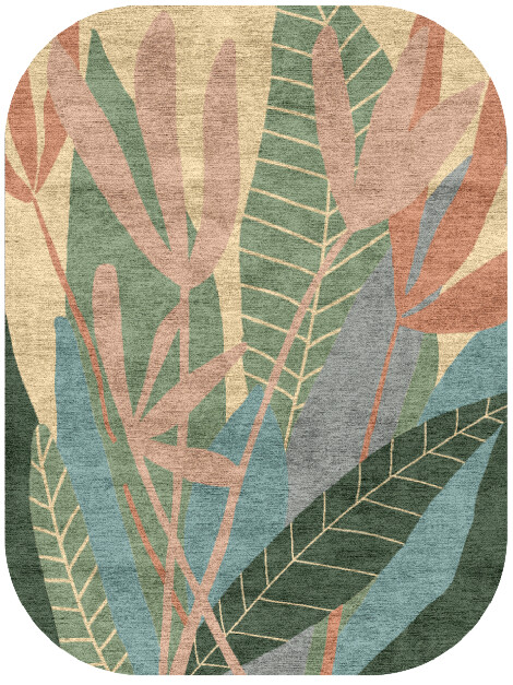 Goldenrod Field of Flowers Oblong Hand Knotted Bamboo Silk Custom Rug by Rug Artisan