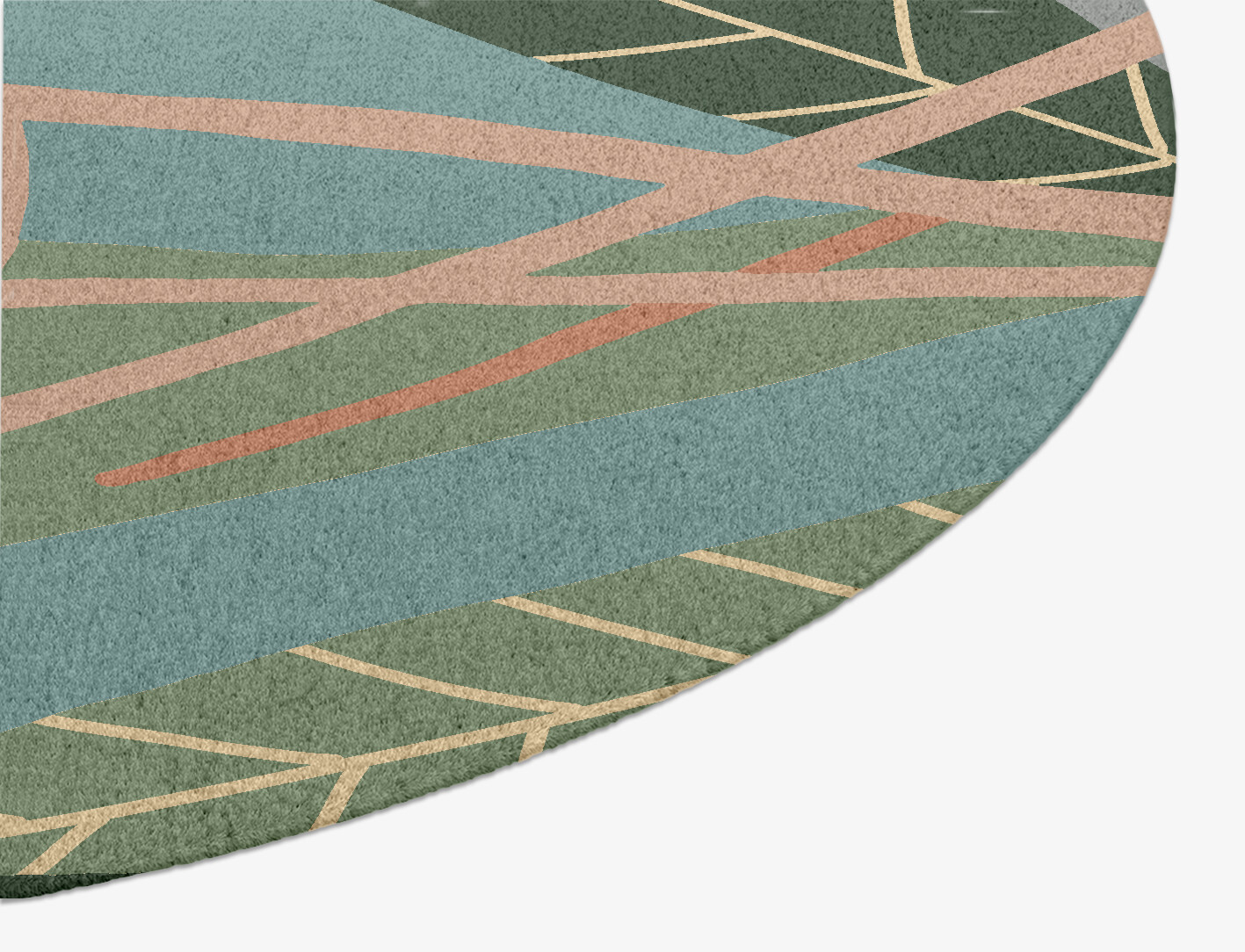 Goldenrod Field of Flowers Oval Hand Knotted Tibetan Wool Custom Rug by Rug Artisan