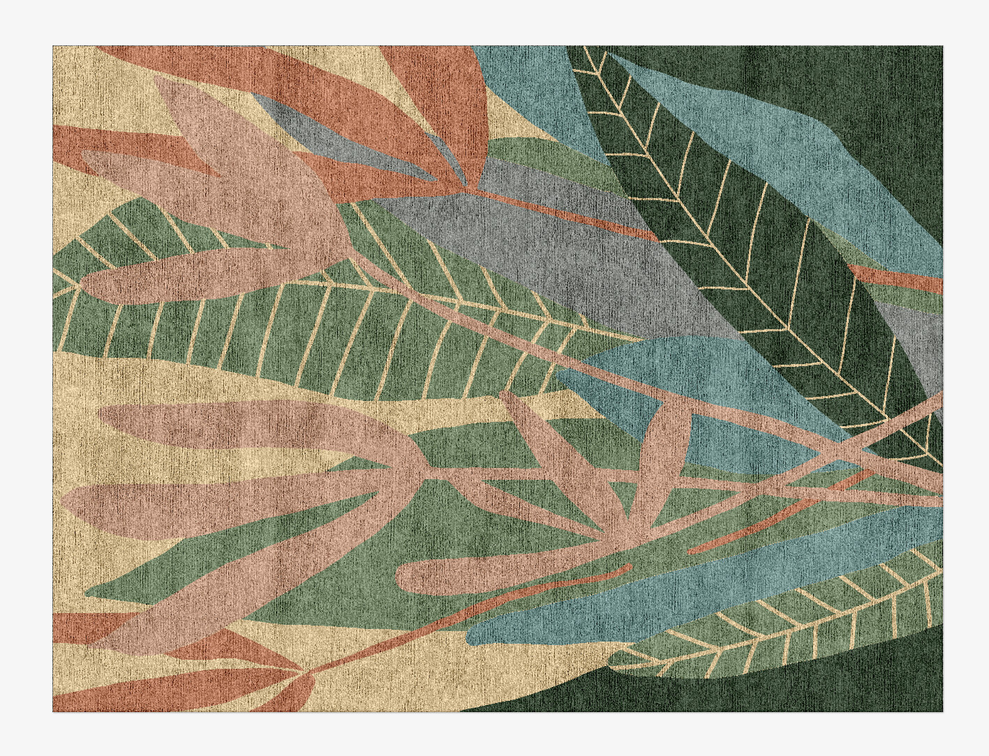 Goldenrod Field of Flowers Rectangle Hand Knotted Bamboo Silk Custom Rug by Rug Artisan