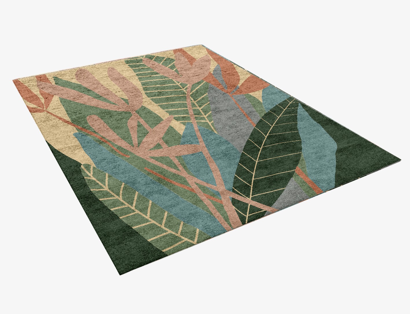 Goldenrod Field of Flowers Rectangle Hand Knotted Bamboo Silk Custom Rug by Rug Artisan