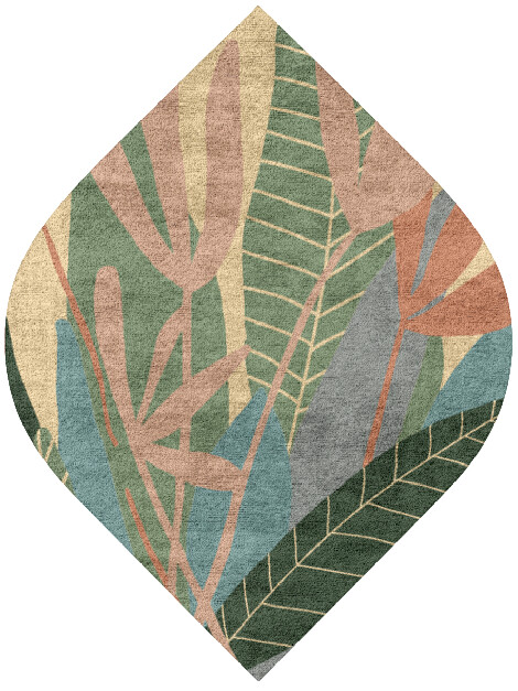 Goldenrod Field of Flowers Ogee Hand Tufted Bamboo Silk Custom Rug by Rug Artisan