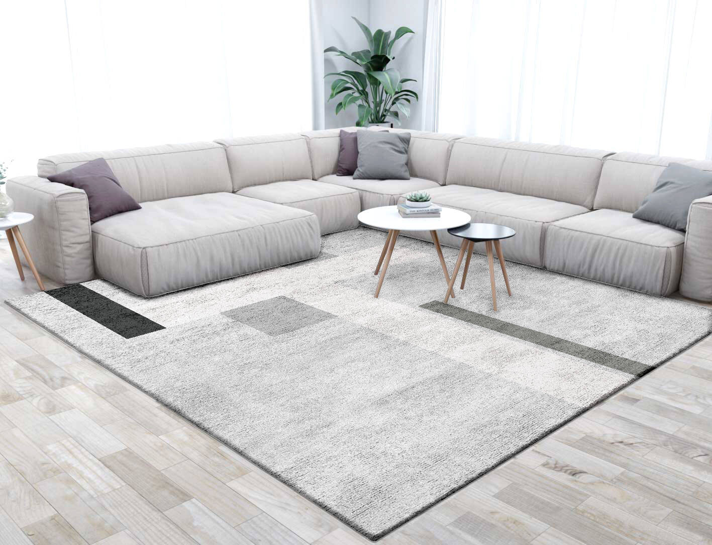 Goombah  Square Hand Tufted Bamboo Silk Custom Rug by Rug Artisan
