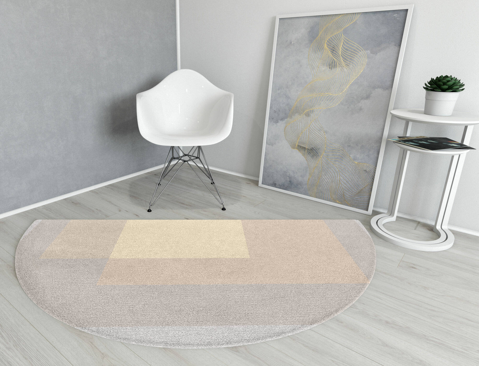 Goya  Halfmoon Hand Knotted Tibetan Wool Custom Rug by Rug Artisan