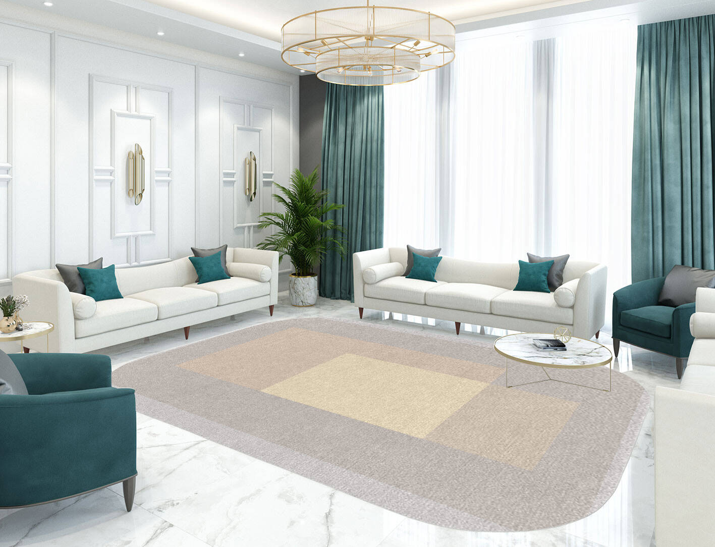 Goya  Oblong Hand Knotted Tibetan Wool Custom Rug by Rug Artisan