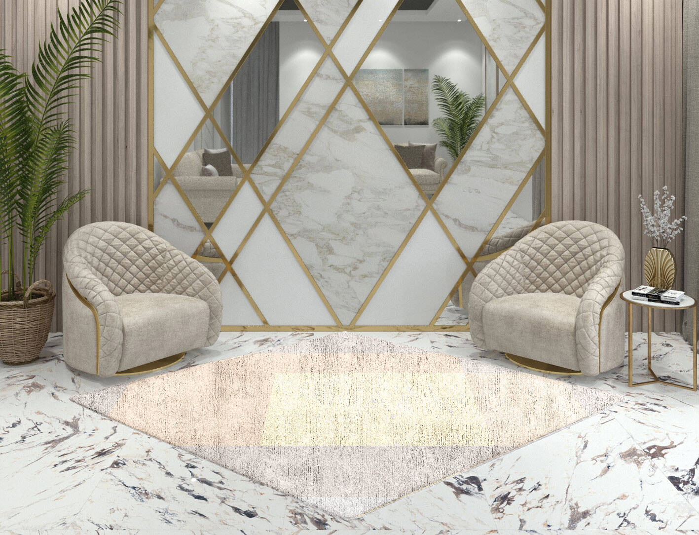 Goya  Diamond Hand Tufted Bamboo Silk Custom Rug by Rug Artisan