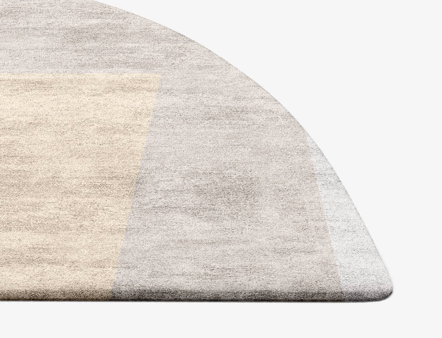 Goya  Halfmoon Hand Tufted Bamboo Silk Custom Rug by Rug Artisan
