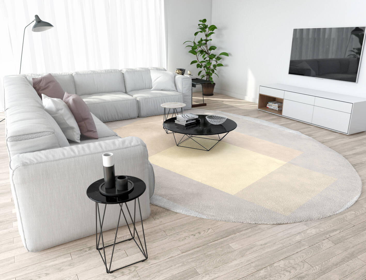 Goya  Oval Hand Tufted Pure Wool Custom Rug by Rug Artisan