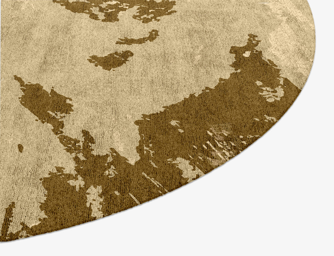 Graded Wash Brush Strokes Oval Hand Knotted Bamboo Silk Custom Rug by Rug Artisan
