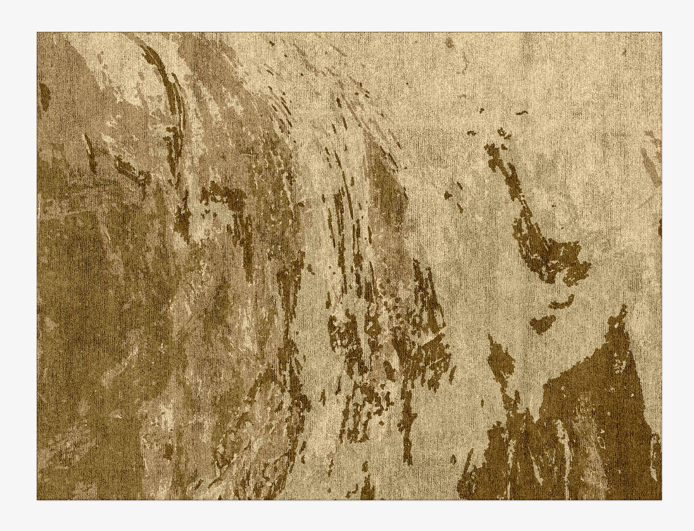 Graded Wash Brush Strokes Rectangle Hand Knotted Bamboo Silk Custom Rug by Rug Artisan
