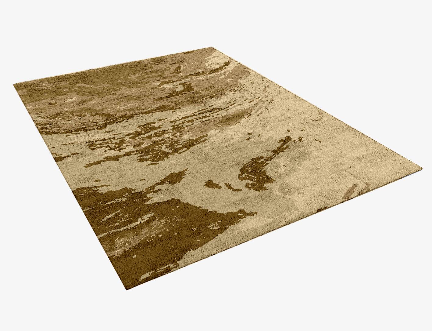 Graded Wash Brush Strokes Rectangle Hand Knotted Bamboo Silk Custom Rug by Rug Artisan