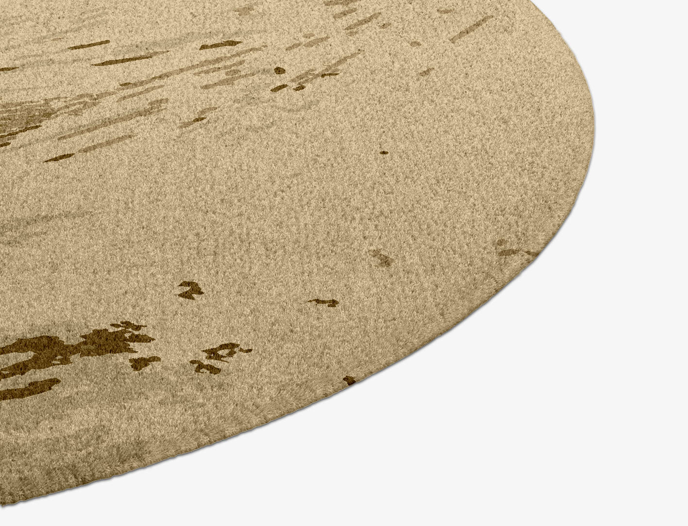Graded Wash Brush Strokes Round Hand Knotted Tibetan Wool Custom Rug by Rug Artisan