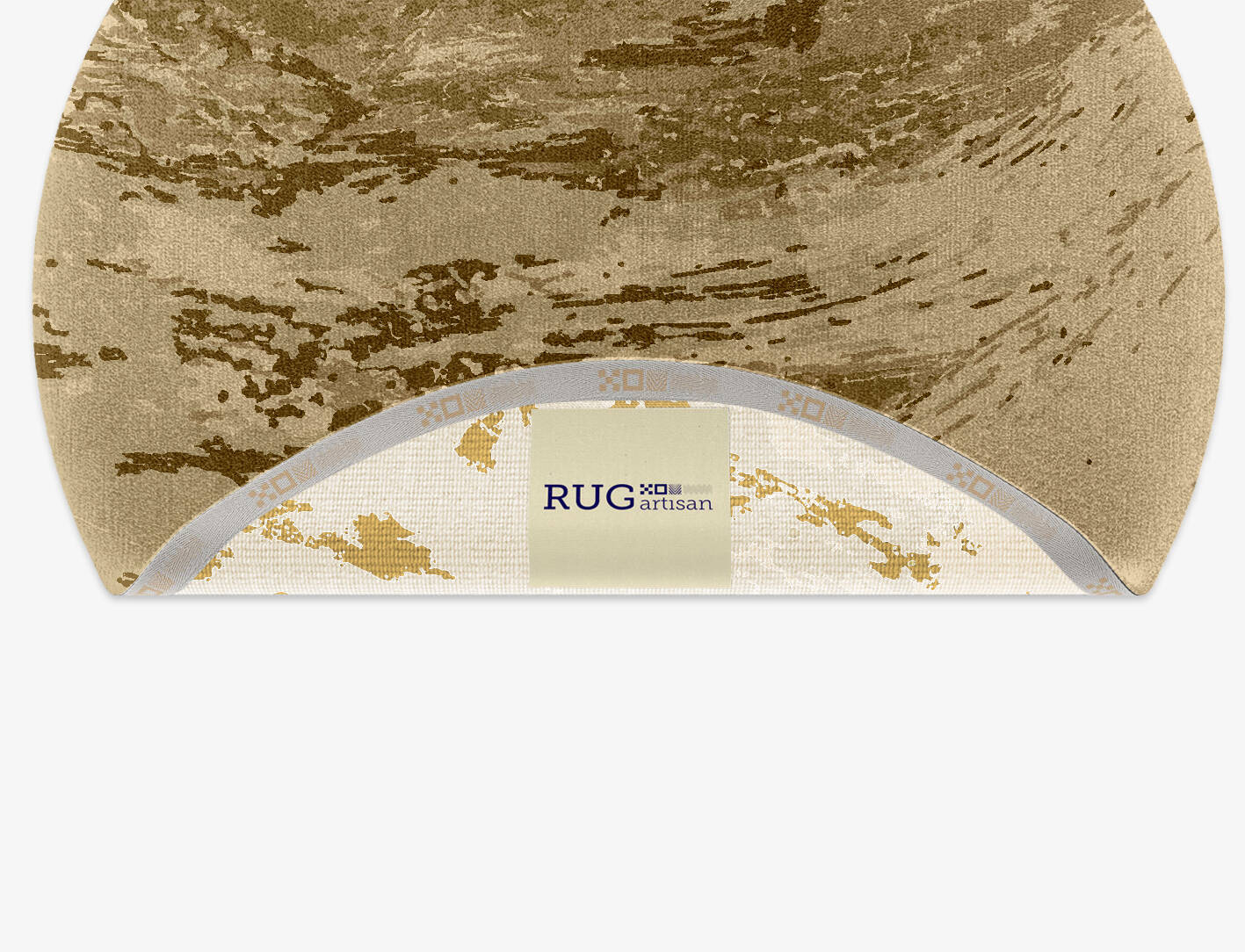 Graded Wash Brush Strokes Round Hand Knotted Tibetan Wool Custom Rug by Rug Artisan