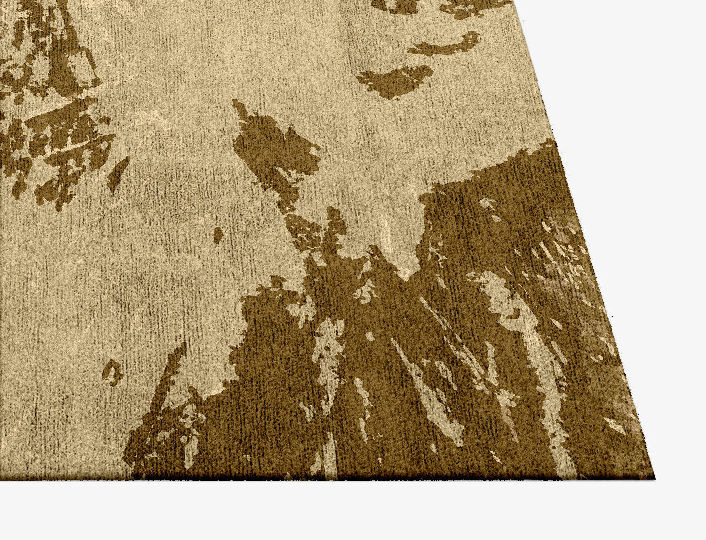 Graded Wash Brush Strokes Square Hand Knotted Bamboo Silk Custom Rug by Rug Artisan