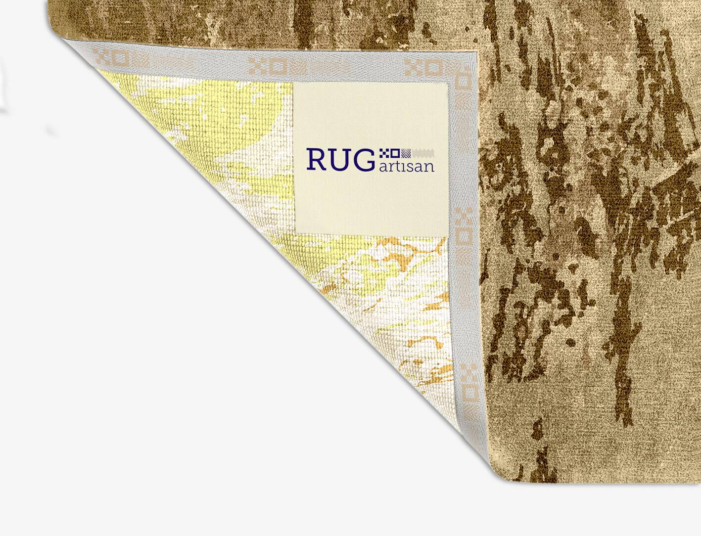 Graded Wash Brush Strokes Square Hand Knotted Bamboo Silk Custom Rug by Rug Artisan