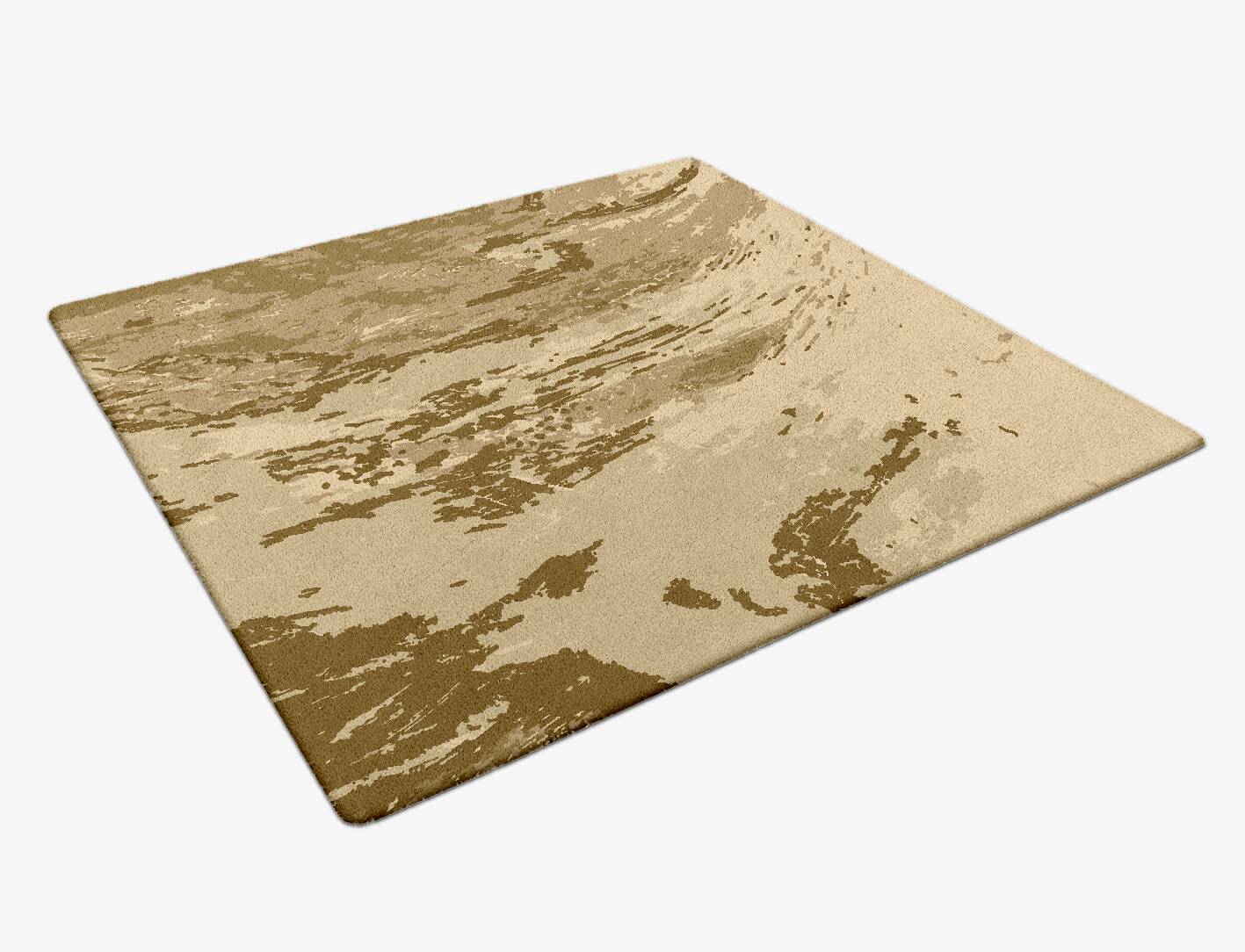 Graded Wash Brush Strokes Square Hand Tufted Pure Wool Custom Rug by Rug Artisan