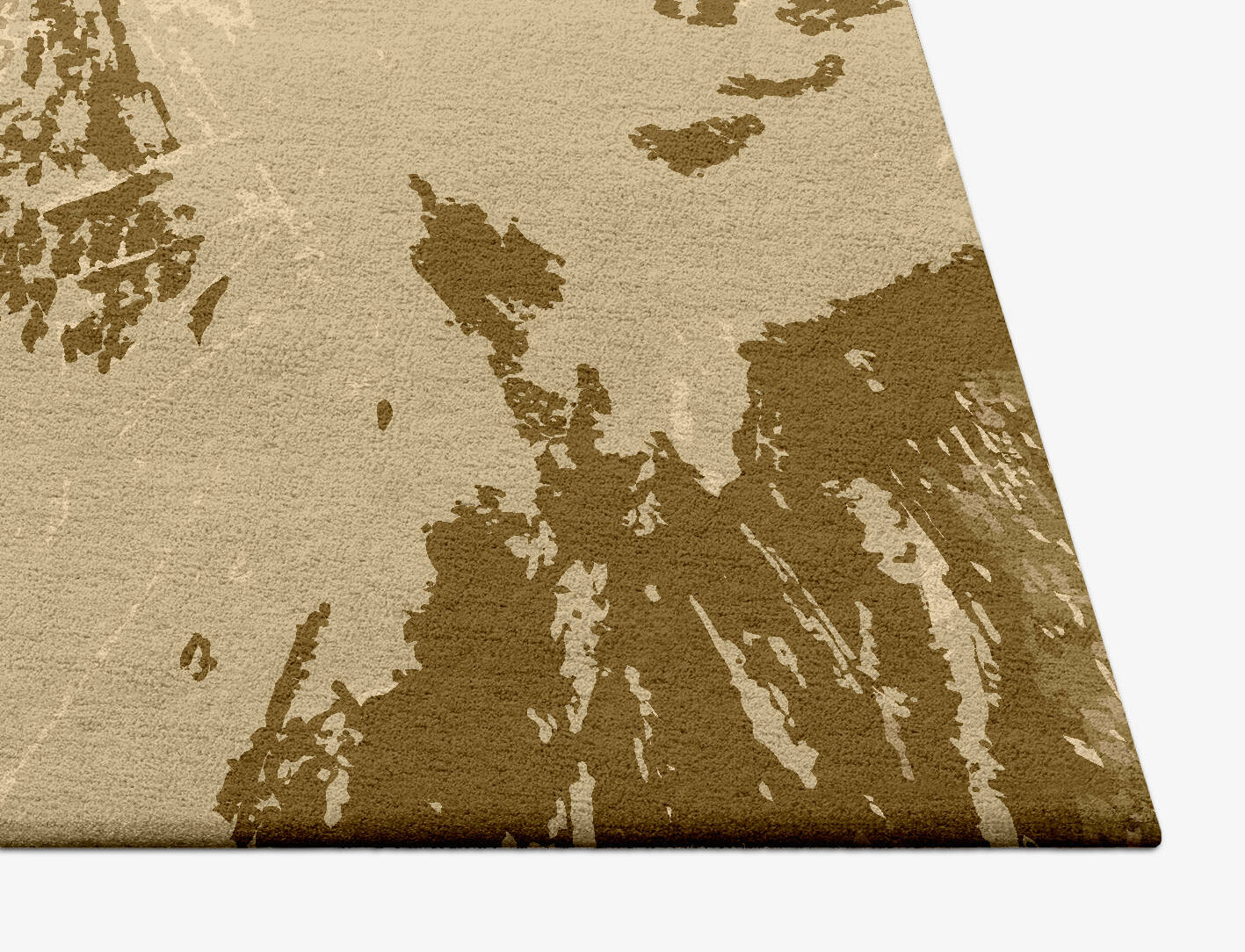 Graded Wash Brush Strokes Square Hand Tufted Pure Wool Custom Rug by Rug Artisan