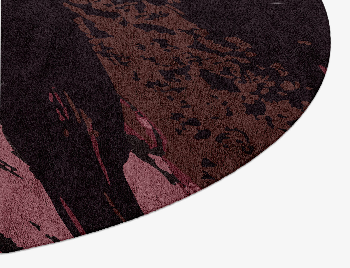 Gradient Brush Strokes Oval Hand Knotted Bamboo Silk Custom Rug by Rug Artisan