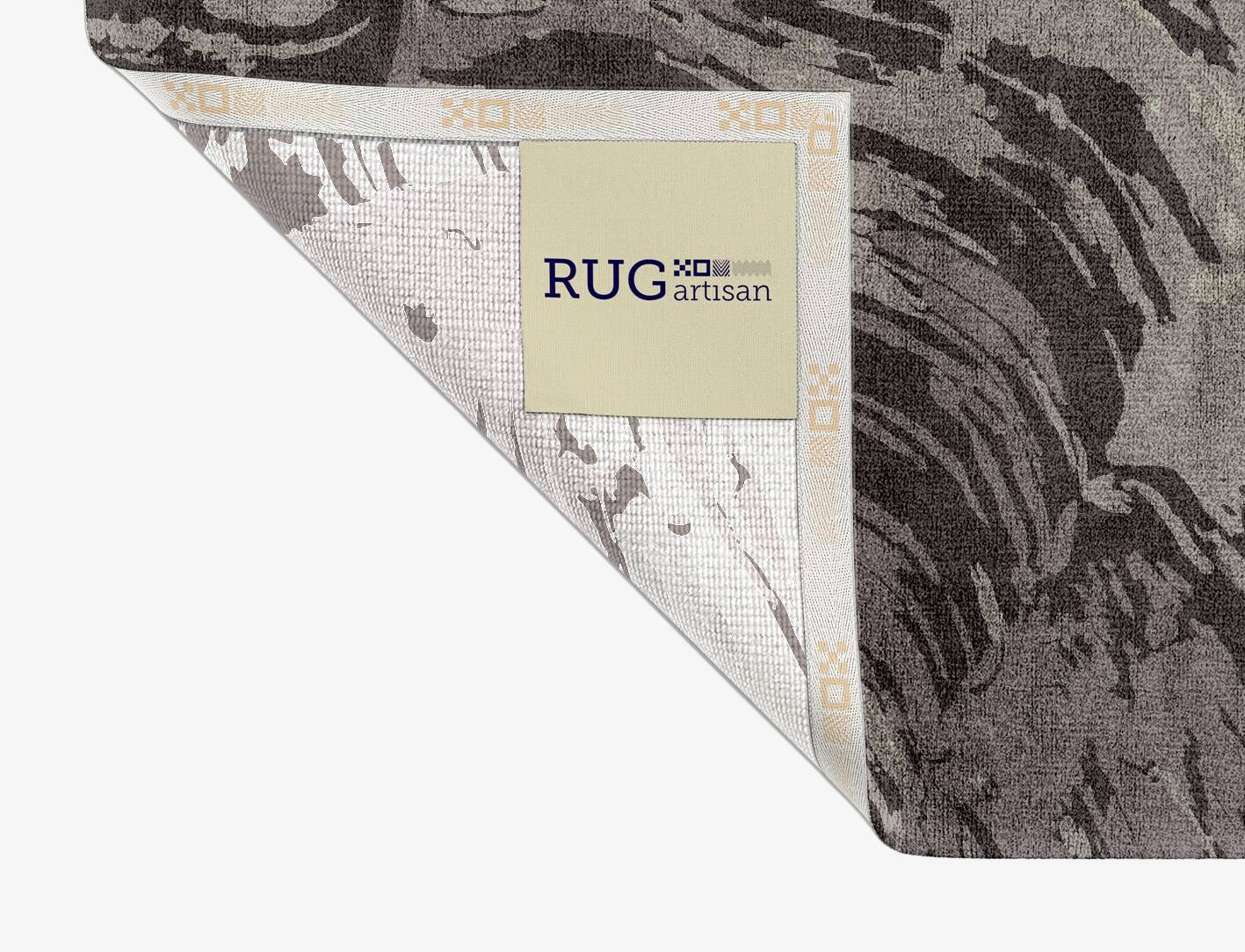 Gradient Brush Strokes Rectangle Hand Knotted Bamboo Silk Custom Rug by Rug Artisan