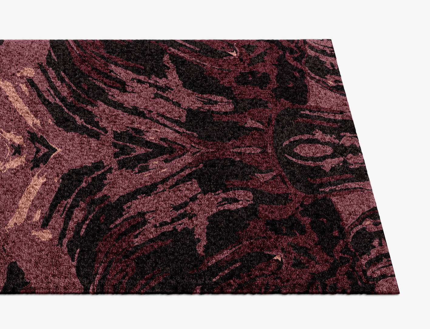 Gradient Brush Strokes Runner Hand Knotted Bamboo Silk Custom Rug by Rug Artisan