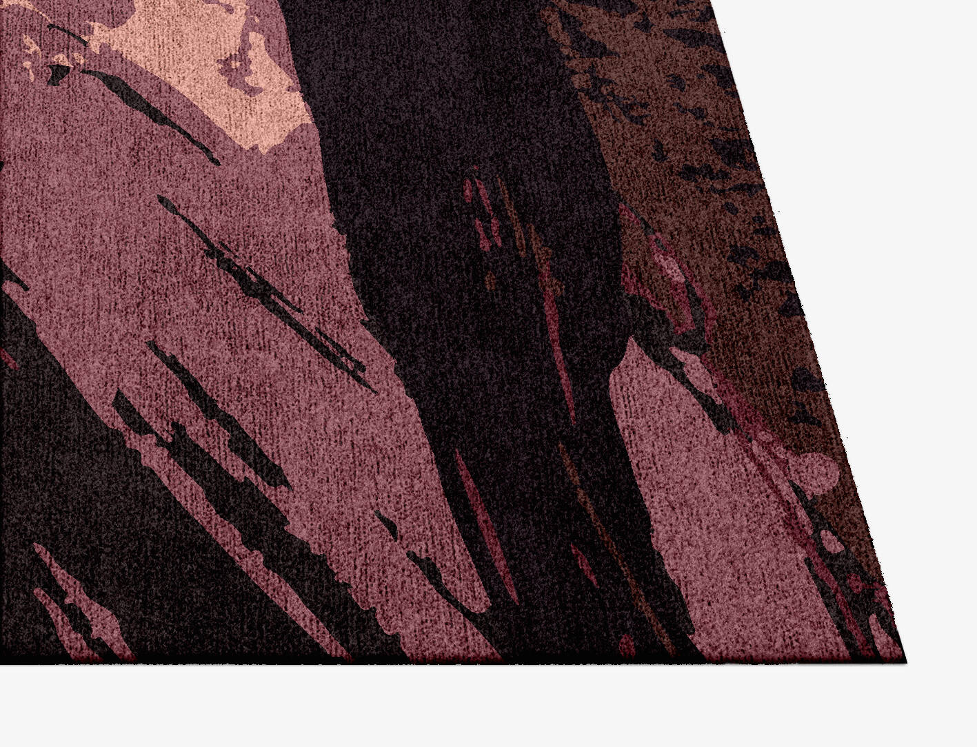 Gradient Brush Strokes Square Hand Knotted Bamboo Silk Custom Rug by Rug Artisan