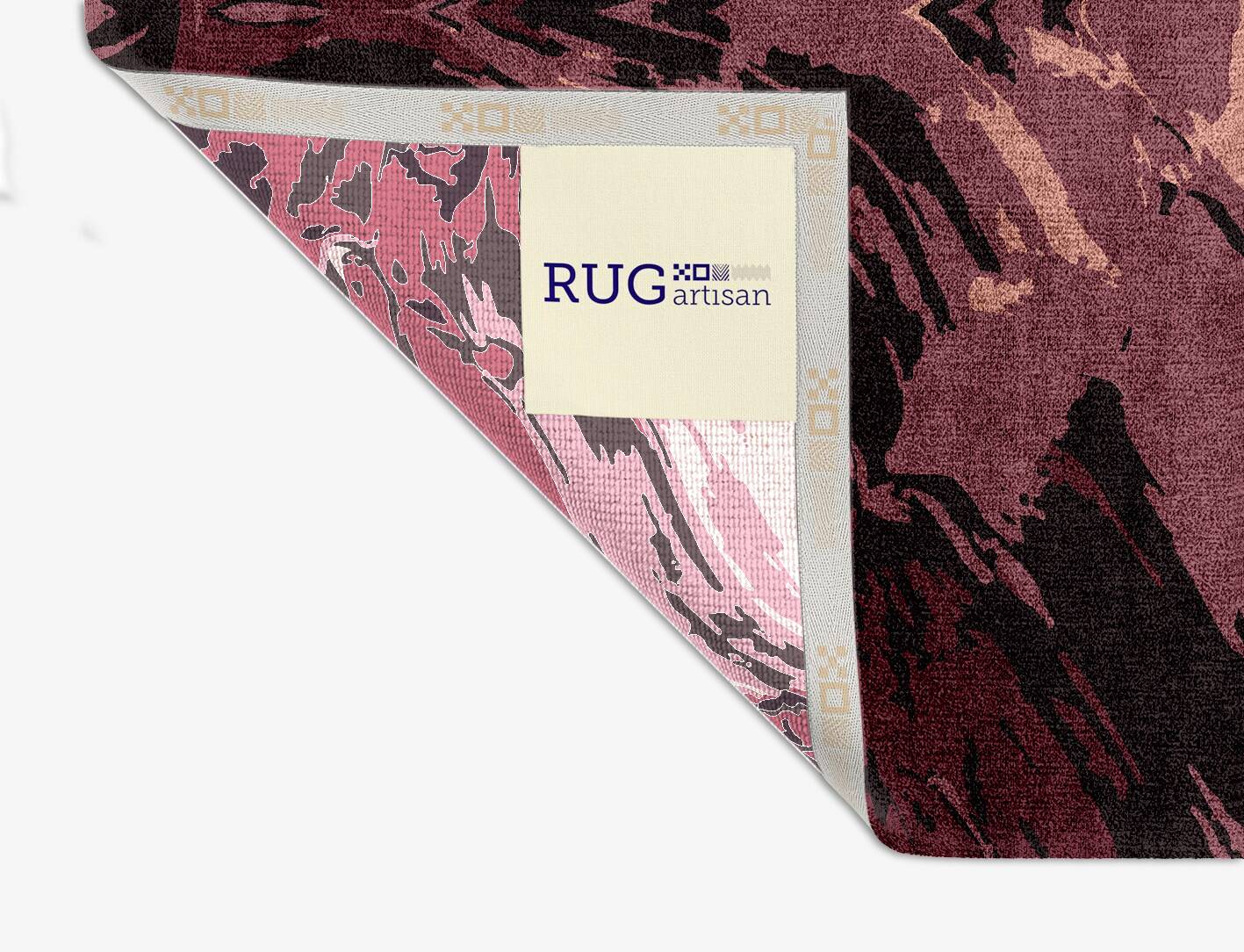 Gradient Brush Strokes Square Hand Knotted Bamboo Silk Custom Rug by Rug Artisan
