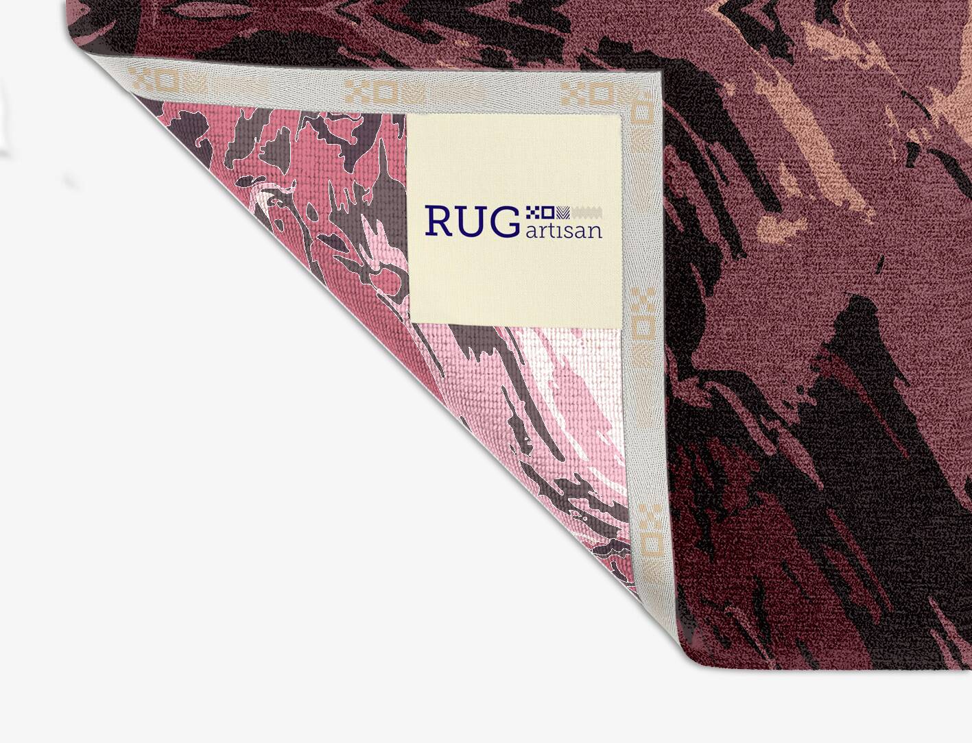 Gradient Brush Strokes Square Hand Knotted Tibetan Wool Custom Rug by Rug Artisan