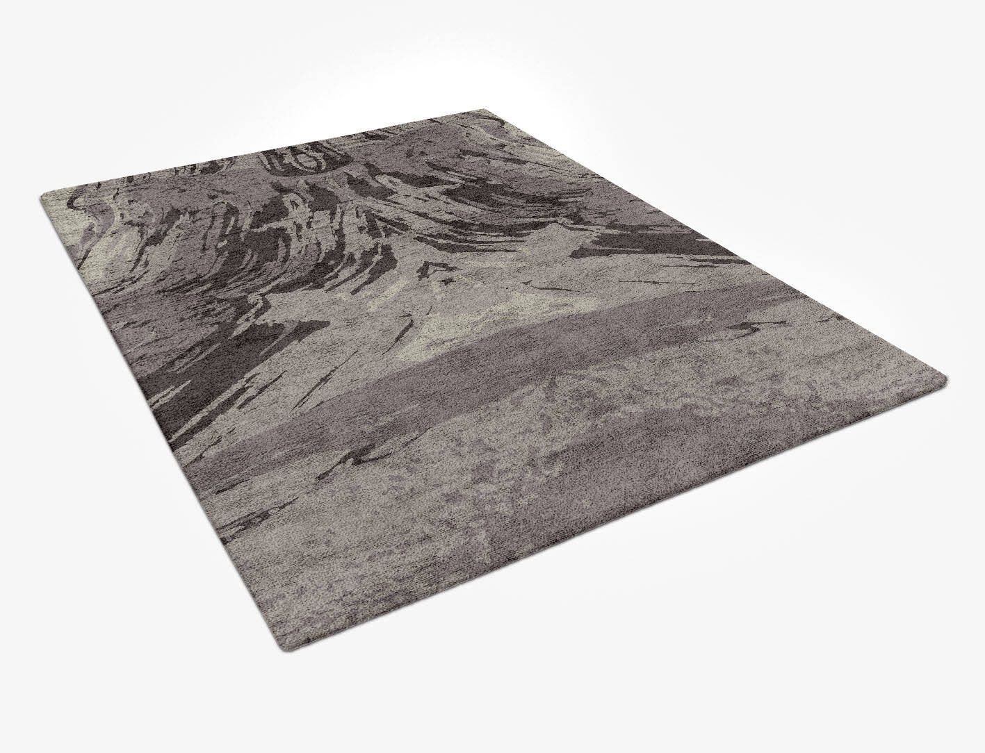 Gradient Brush Strokes Rectangle Hand Tufted Bamboo Silk Custom Rug by Rug Artisan