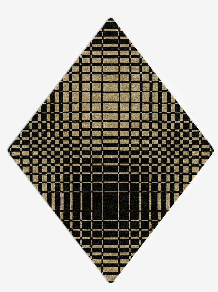 Grafix Modern Geometrics Diamond Hand Knotted Tibetan Wool Custom Rug by Rug Artisan