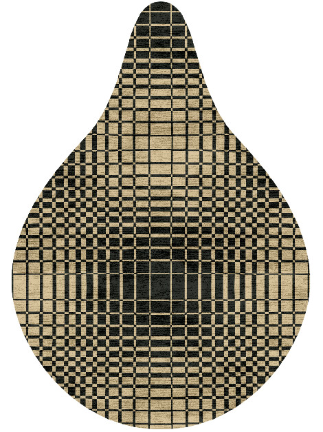 Grafix Modern Geometrics Drop Hand Knotted Bamboo Silk Custom Rug by Rug Artisan