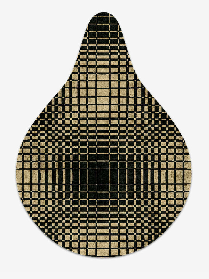 Grafix Modern Geometrics Drop Hand Knotted Bamboo Silk Custom Rug by Rug Artisan